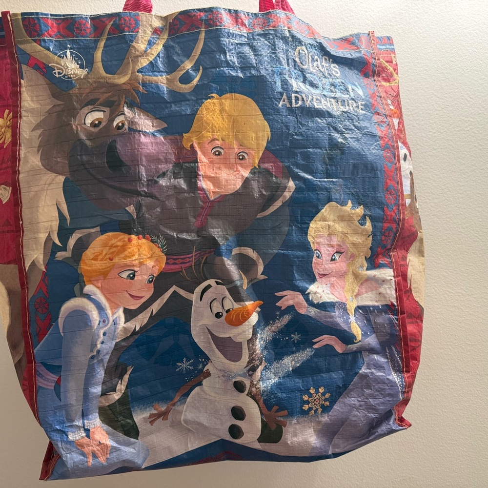 Disney Frozen Olaf's Adventure Blue and Red Tote